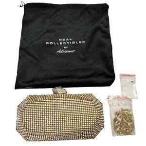 Real Collectibles by Adrienne Rhinestone Clutch with Removable Strap